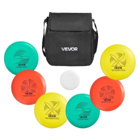 VEVOR Disc Golf Set, 6 PCS Flying Discs for Beginners, Disc Golf Starter Set, with Putter, Mid-Range, Driver, Including Mini Marker, Portable Bac