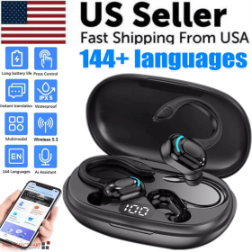 Translator Earbuds 144 Languages Real Time Online OffLine Translation Earphones (Option: Default)